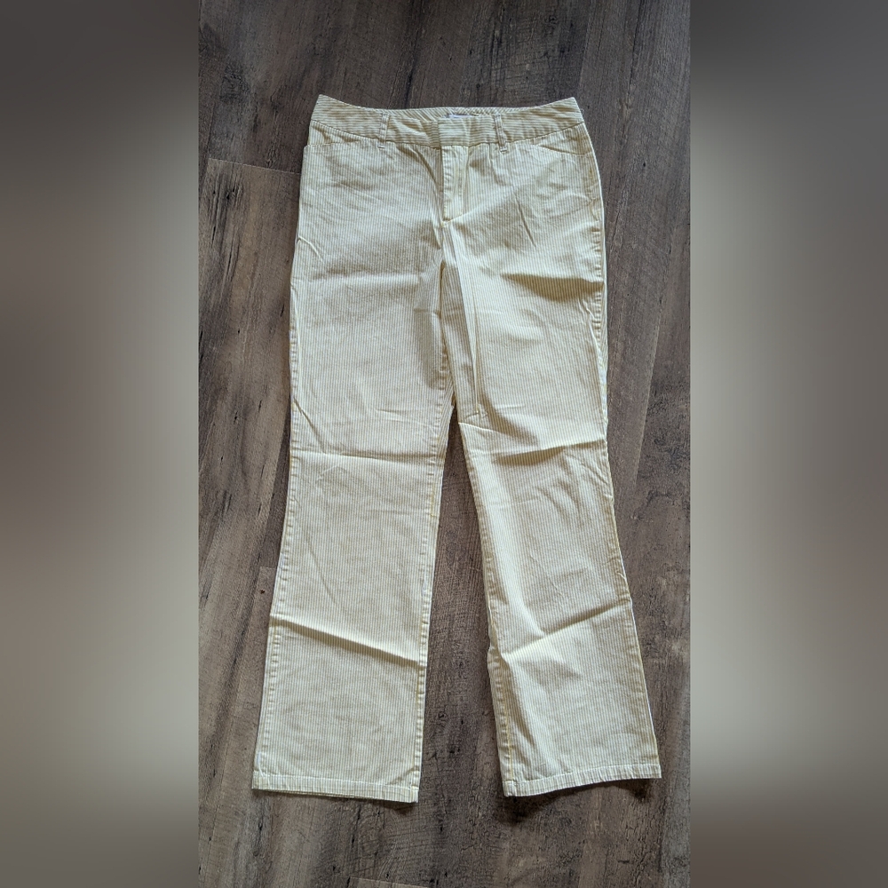 Talbots Yellow and White Straight Leg Pants